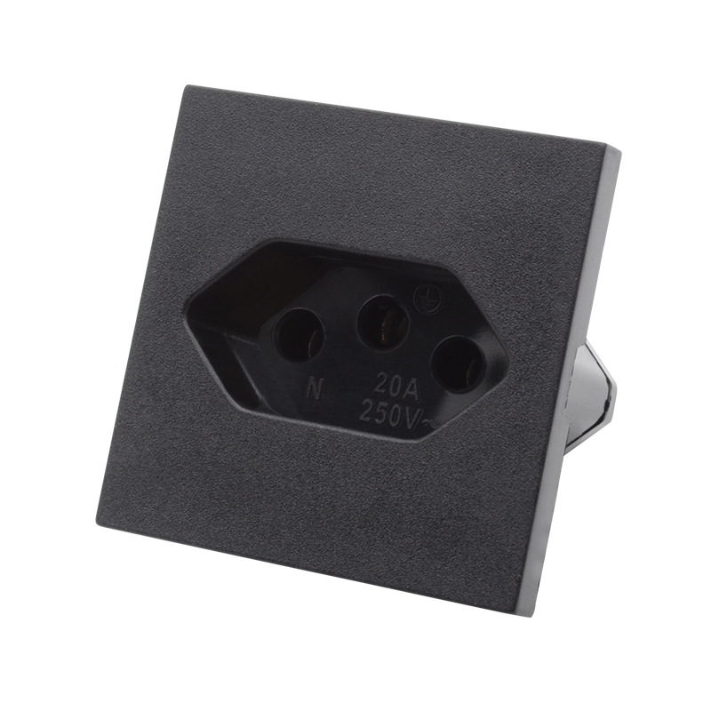 厂家定做新巴西插座卡式插座 巴西嵌入式插座 新巴西插孔电源插座