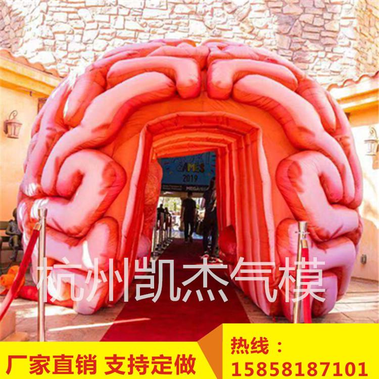 充气仿真大脑气模 大脑充气帐篷通道入口科普广告器官充气模型