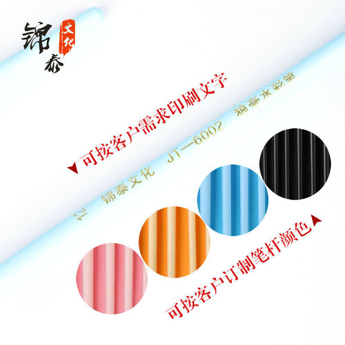 Round-head wolf-hair watercolor brush, gouache brush, calligraphy brush, oil painting brush – dual-size student gouache set, single acrylic brush