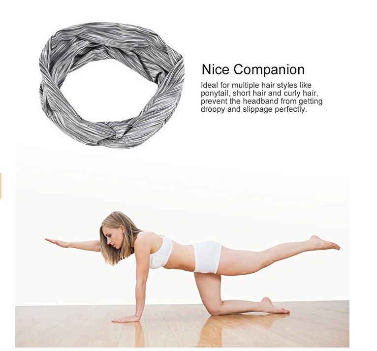 ~子甄彣璟~B57-交叉頭帶 吸汗 止汗 頭帶 運動汗帶 束髮圈 髮帶 毛巾 髮帶 頭巾 跑步 慢跑 瑜珈 健身 運動頭