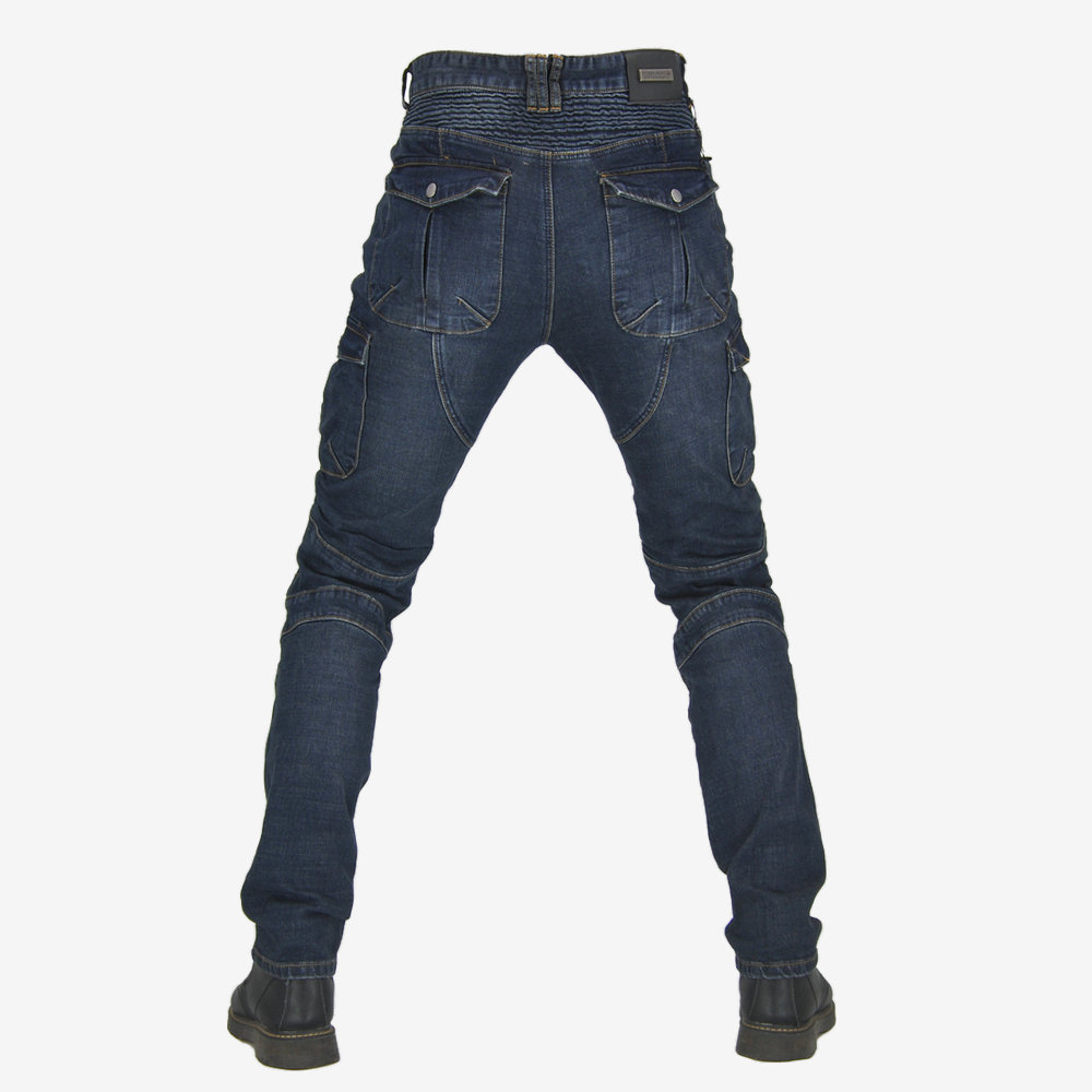 Fábrica al por mayor ejército verde ropa de trabajo multi-bolsa motocicleta jeans hombres al aire libre motocicleta elástico caída-resistente pantalones de equitación