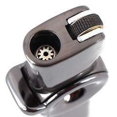 7106 Inflatable Windproof Blue Flame Straight Shot Lighter Creative Personalized Metal Lighter for Men Trendy Fashion Wholesale