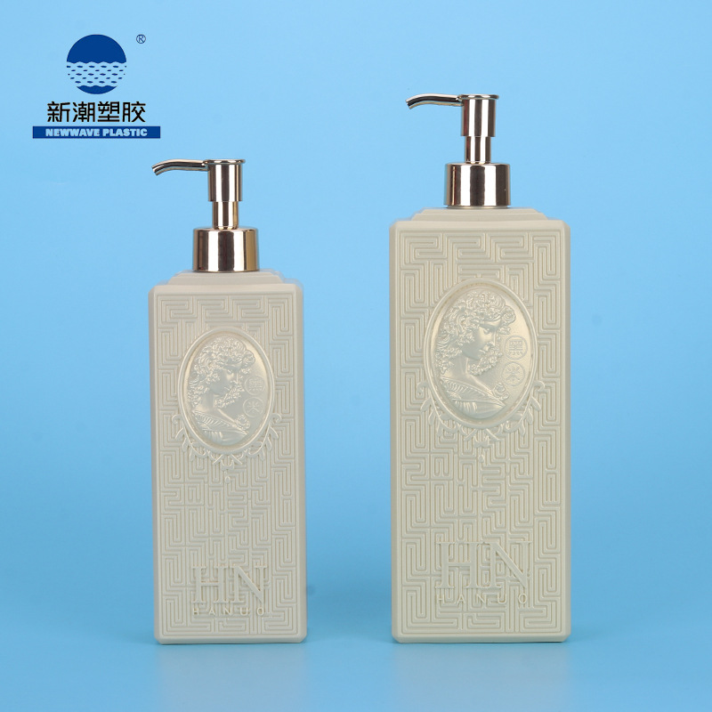新潮塑胶日用品包材 雕刻纹洗发水沐浴露塑料瓶 源头厂家新品批量