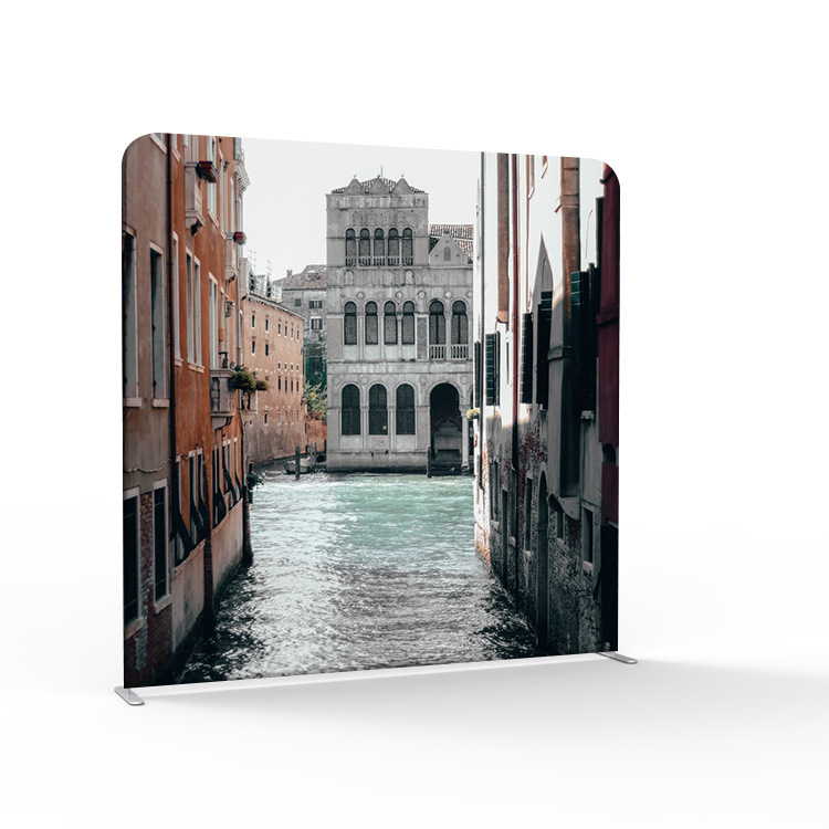 快幕秀展示架 铝合金框架画面热转印可定制 签到背景墙摊位专用墙