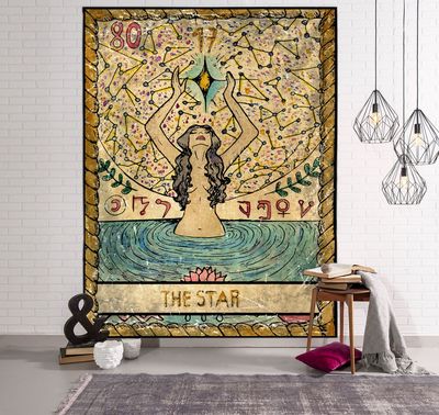 Tarot card hanging astrology divination Sun Star Moon bedroom living room tapestry Indian tapestry