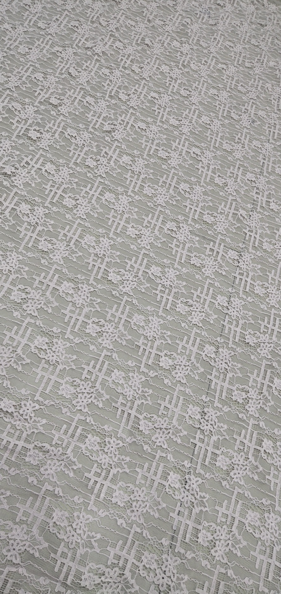 厂家直批新版爆品现货大牌同款小清新花朵方格蕾丝面料