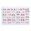 Mixed golden silver acrylic plastic earrings, Aliexpress, 36 pair, with little bears
