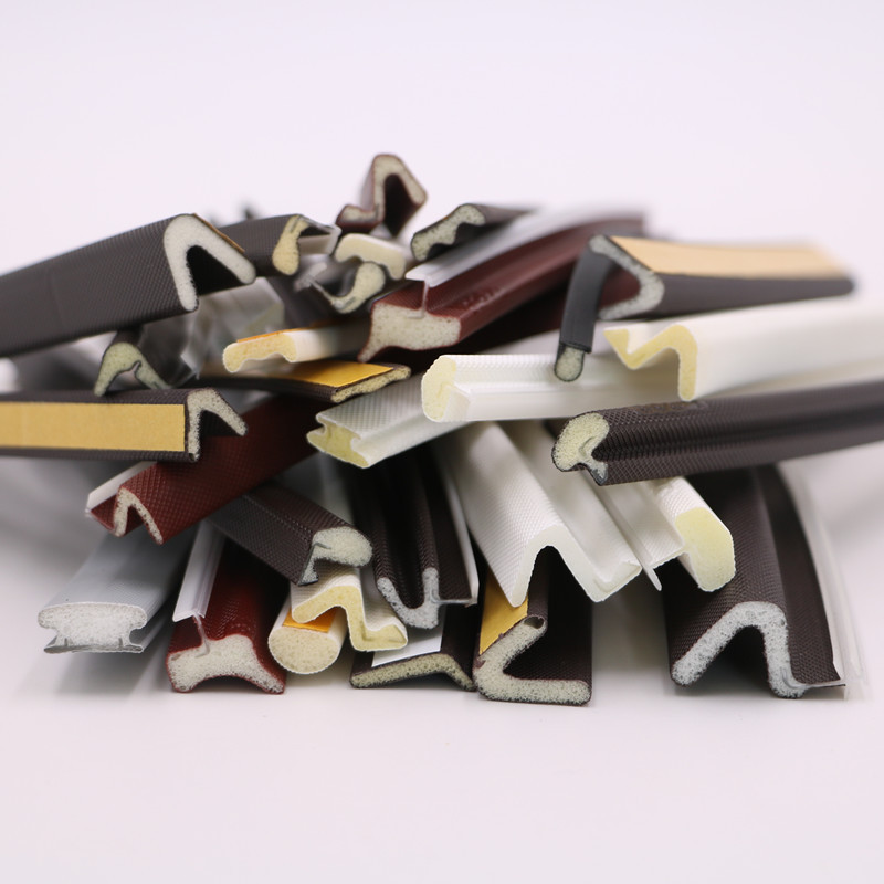 PU包覆防撞条  铝合金衣柜门卡槽密封条 聚氨酯PU包覆自粘密封条