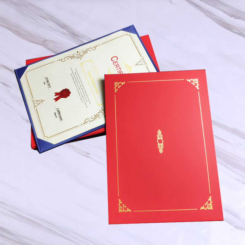 订做证书壳奖状外套 A4单面硬纸版欧式花边 聘书签约文件夹定制|ms