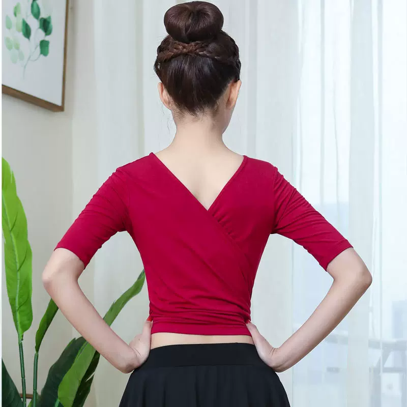 舞蹈服女上衣成人新款 莫代尔形体训练服中国古典舞跳舞服瑜伽服