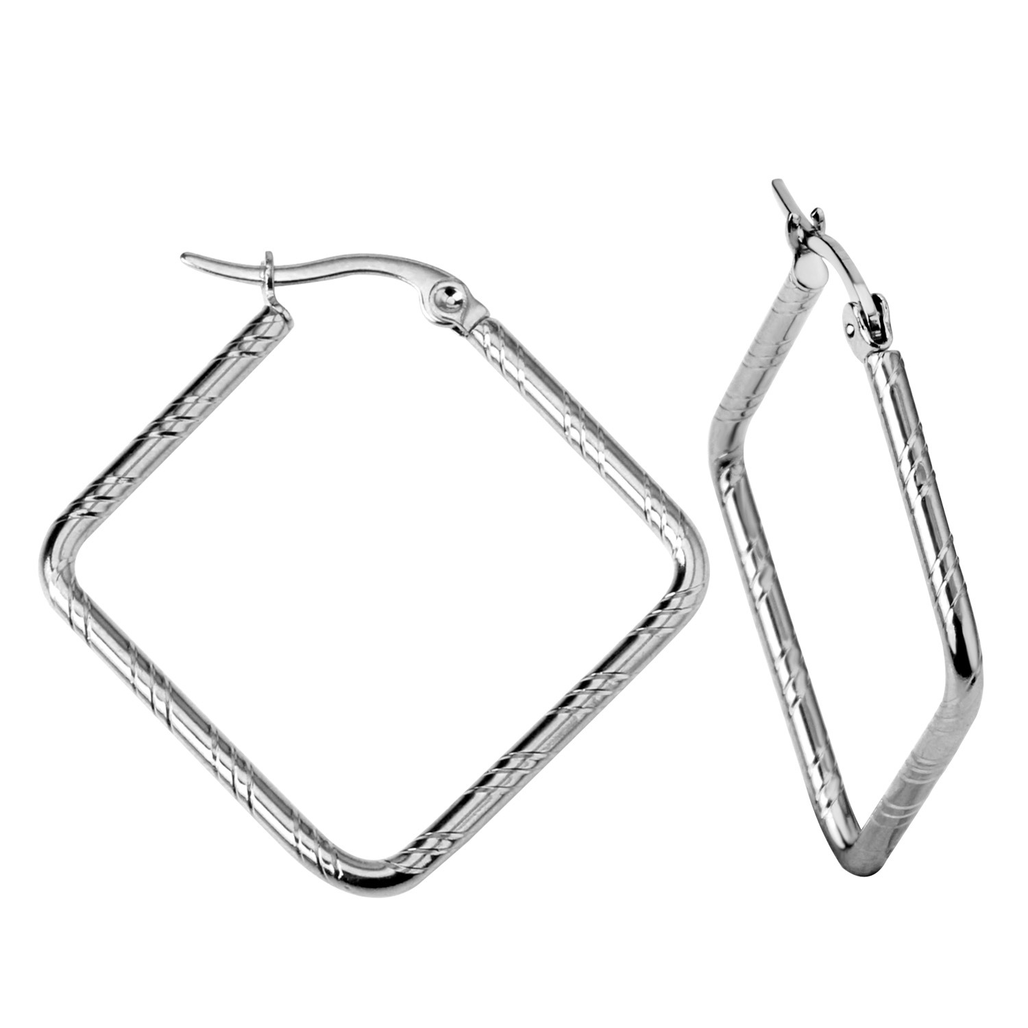 Simple Style Heart Shape Stainless Steel Plating Earrings 1 Pair