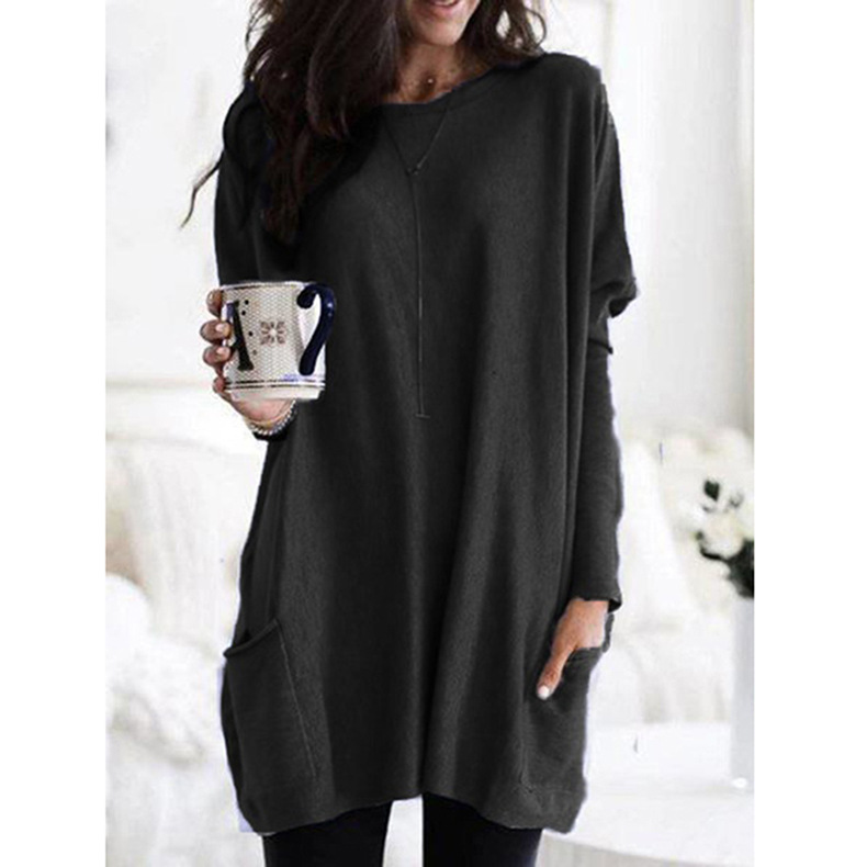 new fall/winter long-sleeved loose long T-shirt  NSZH28768