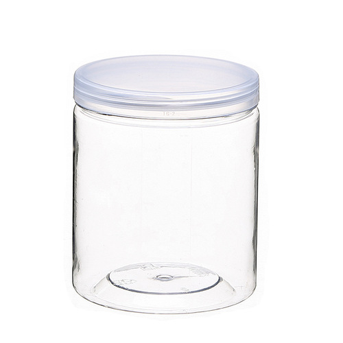 Manufacturer wholesale 8.5*15 plastic bottle PET plastic jar transparent food grade sealed jar 750ml wide mouth bottle