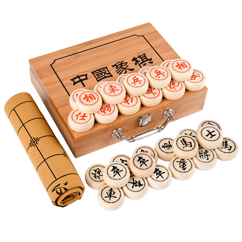 Children's Early Education Wooden Foldable Chinese Chess Puzzle Adult Entertainment Leisure Game