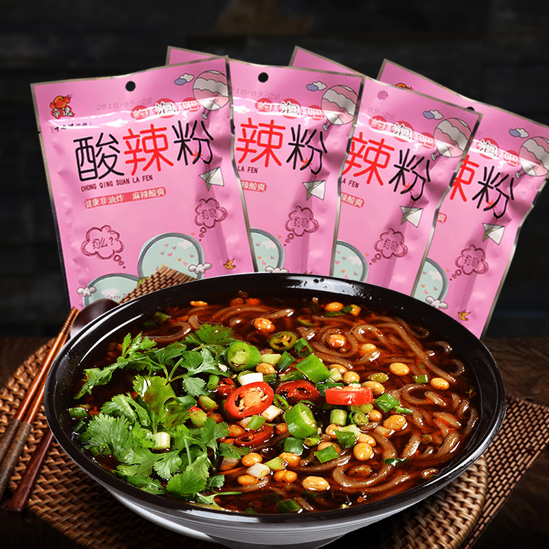 Manufactor Direct selling Chongqing manual sweet potato Hot and Sour Rice Noodles 258g Hot and Sour Rice Noodles agent OEM