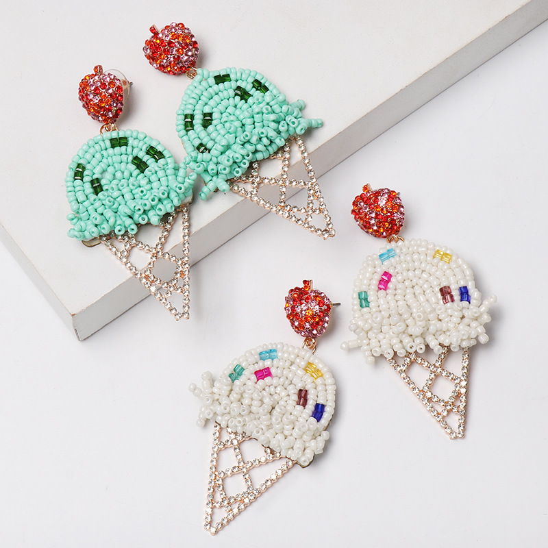 Earrings Female Simple Ice Cream Earrings Fashion Ear Jewelry 4 Colors Wholesale display picture 2