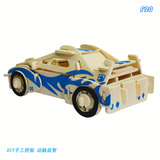 Маленькая деревянная игрушечная машина, реалистичный трехмерный конструктор, головоломка, интеллектуальная игрушка, DIY, трехмерная сборочная модель