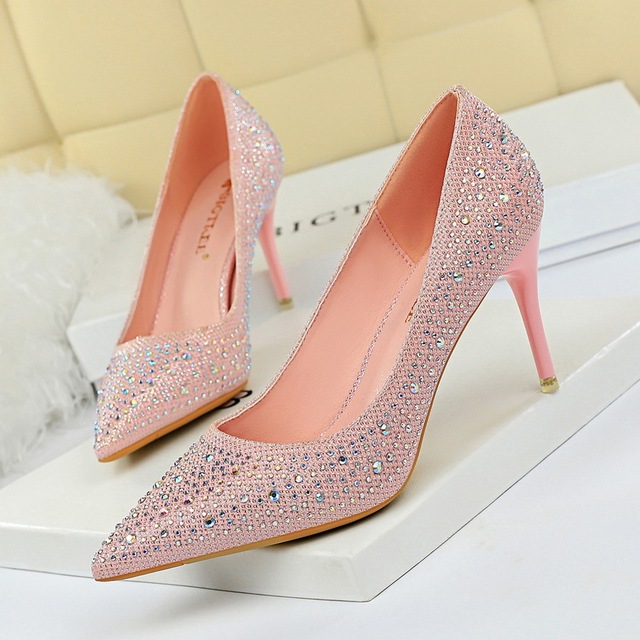 Wedding Shoes High-heeled Shoes Slim-heeled Shoes Shallow-mouth 