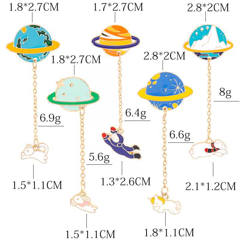 Fashion Cartoon Universe Starry Sky Series Brooch Set display picture 16