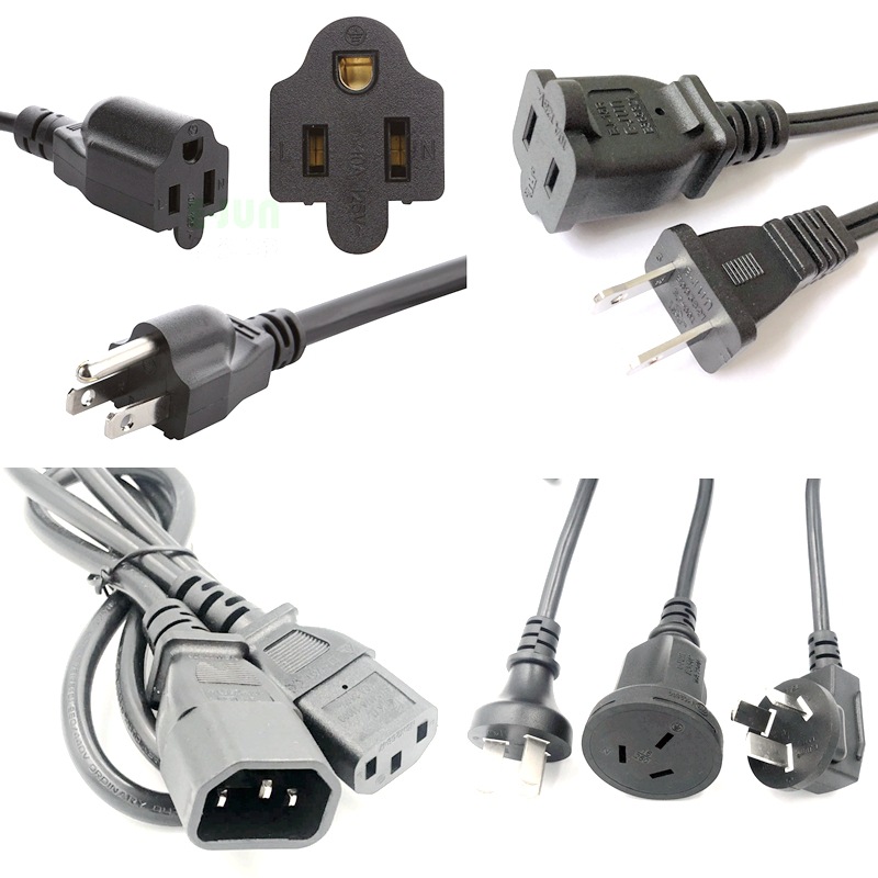 AC插头延长线 二插三插 2芯3芯电源线 两三孔 23芯公母对接延长线