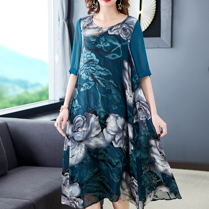 Robe femme REVIENNE BAY  RUIFEN en De la soie - Ref 3328563 Image 1