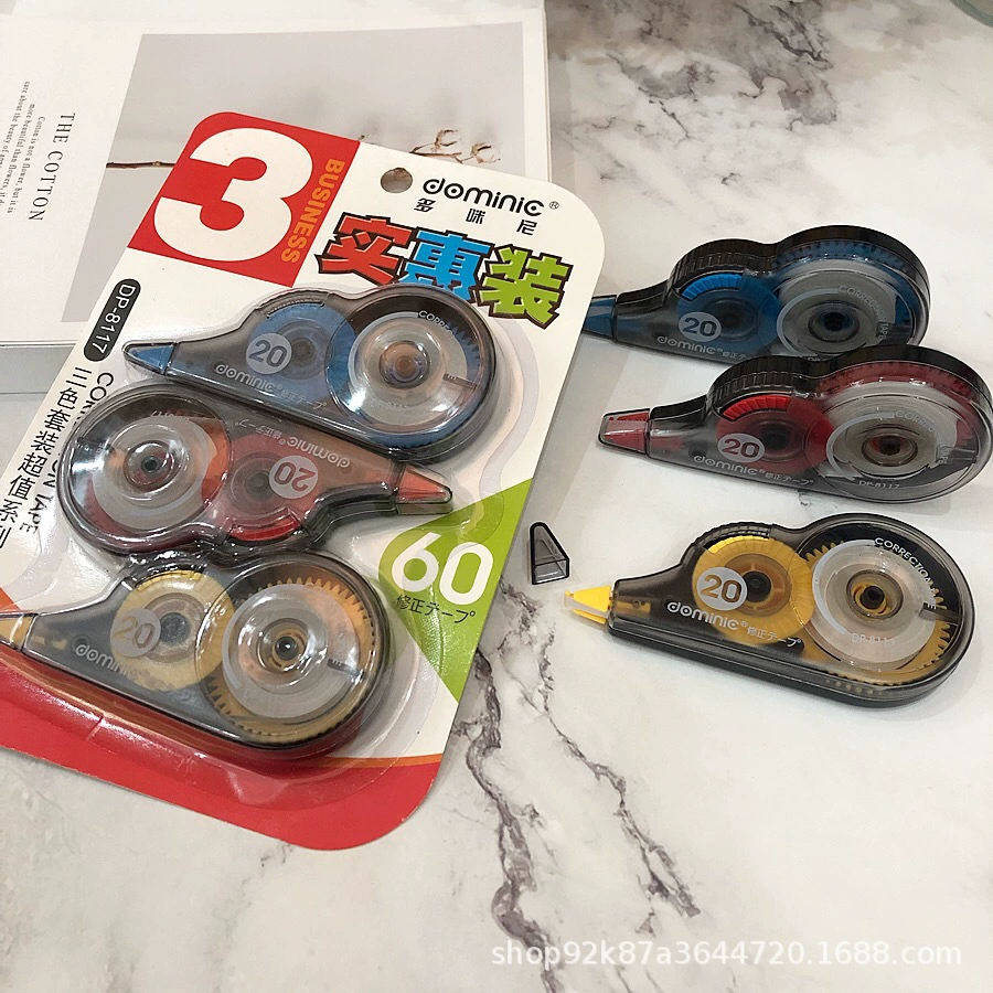 Корректирующая лента оптом большое количество 3 доступных студенческих канцелярских принадлежностей школьные принадлежности Корректирующая лента Заводская поставка