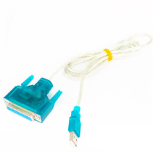 USB25孔打印線USB轉並口線25針老式打印機線轉接線轉接口轉換