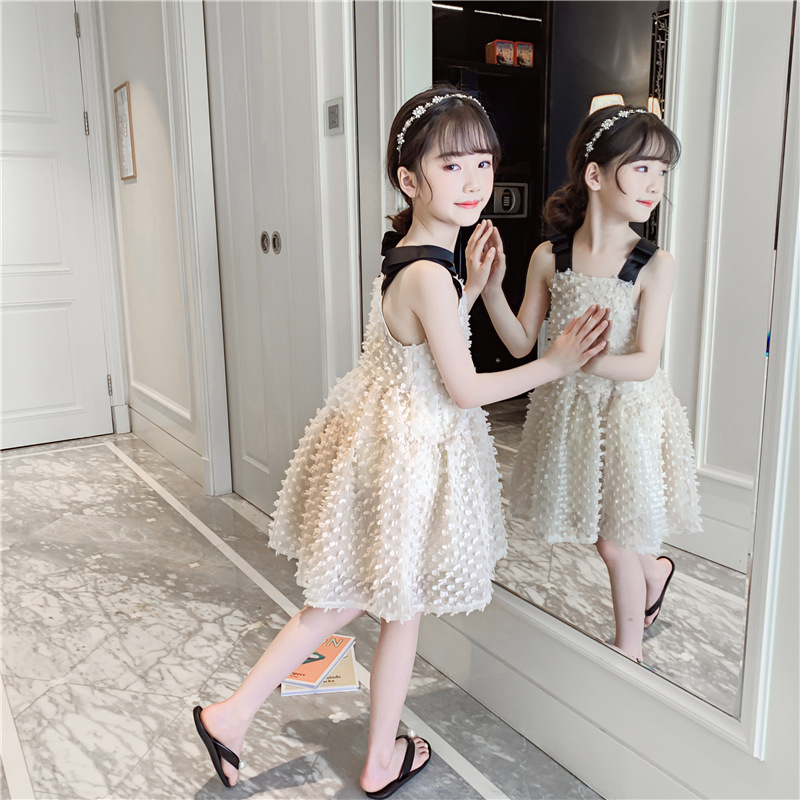 女童夏装连衣裙2019新款儿童裙子夏季中大童无袖背心裙公主裙洋气|ms