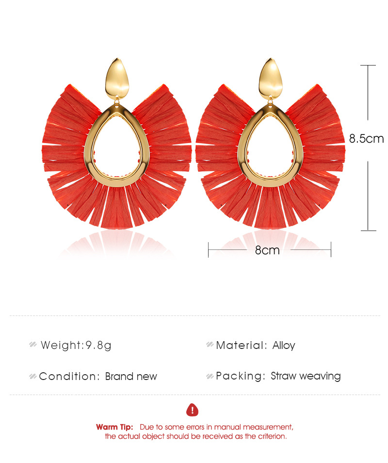 Nihaojewelry Fashion Hollow Drop Color Origami Fan-shaped Earrings Wholesale Jewelry display picture 1