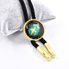 Zodiac signs, metal necklace, glossy adjustable bow tie suitable for men and women, Korean style, simple and elegant design