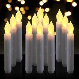 LED电子蜡烛灯 塑料圣诞长蜡烛 长杆蜡烛灯工艺品 黄闪暖白闪跨境