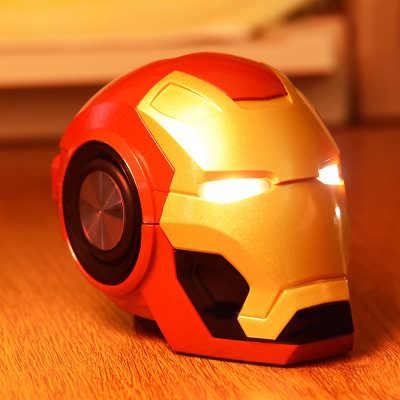 New Iron Man Bluetooth Speaker, Creative Gift, Wireless Smart Radio with Subwoofer, Card Slot Phone Speaker