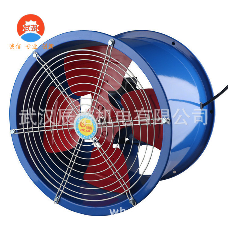 SF轴流风机吸排烟静音工业圆筒管道通风机排风扇220V/380V