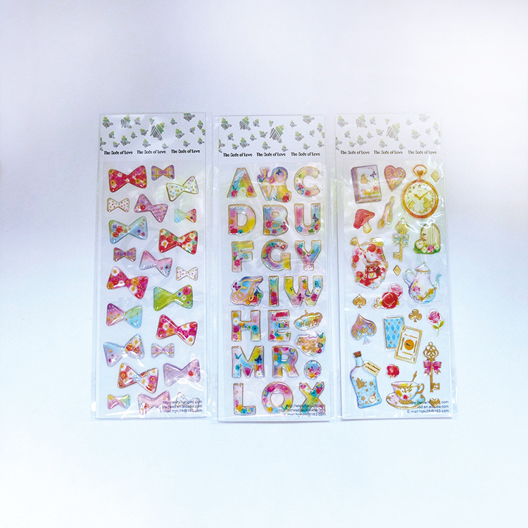 厂家生产 卡通贴纸 精美日记贴纸 手机贴纸 装饰贴纸 滴胶库存