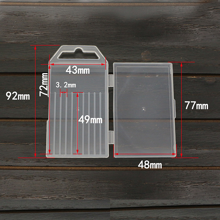 手工工具零件盒 塑料透明手工钻头收纳盒 塑料包装盒手捻钻钻头盒