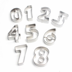 Wholesale Large Number 9 Piece Set Stainless Steel Biscuit Mold DIY Cake Mold Baking Tools