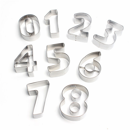 Wholesale Large Number 9 Piece Set Stainless Steel Biscuit Mold DIY Cake Mold Baking Tools