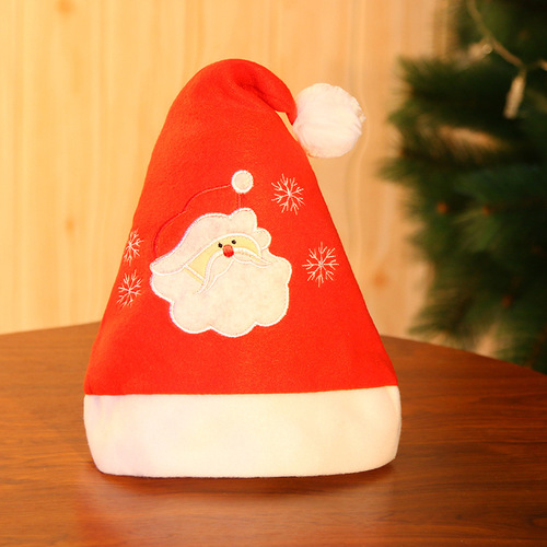 Christmas hat, Christmas decoration, festive attire, party hat, high-end non-woven hat, Santa Claus head cartoon hat