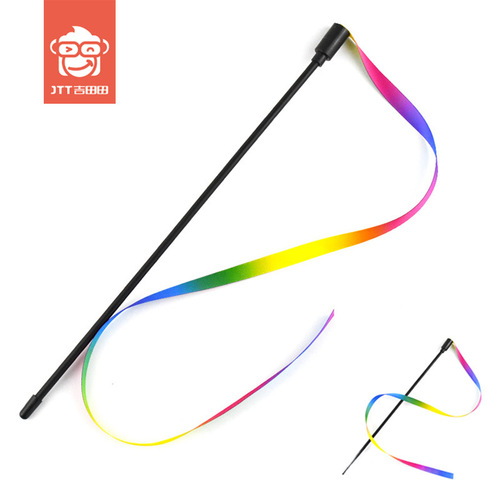 Colorful Cat Funny Sticks Colored Cat Funny Sticks Pet Cat Toys Funny Cat Sticks Double-Sided Color Striped Cat Funny Sticks