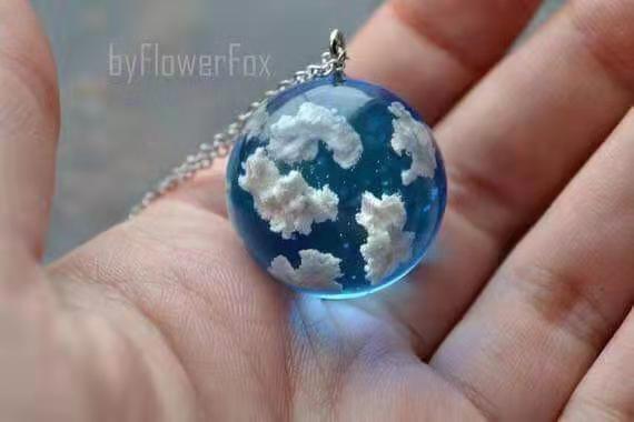 Japanese Style Clouds Resin Handmade Unisex Pendant Necklace 1 Piece display picture 9