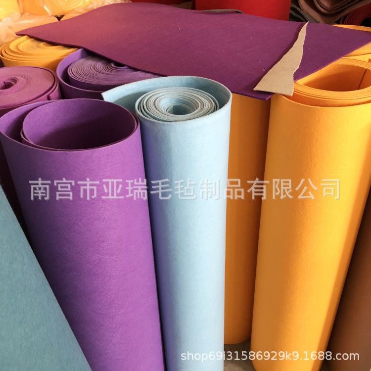 不织布 毛毡布 无纺布 厂家供应1MM彩色DIY幼儿园箱包