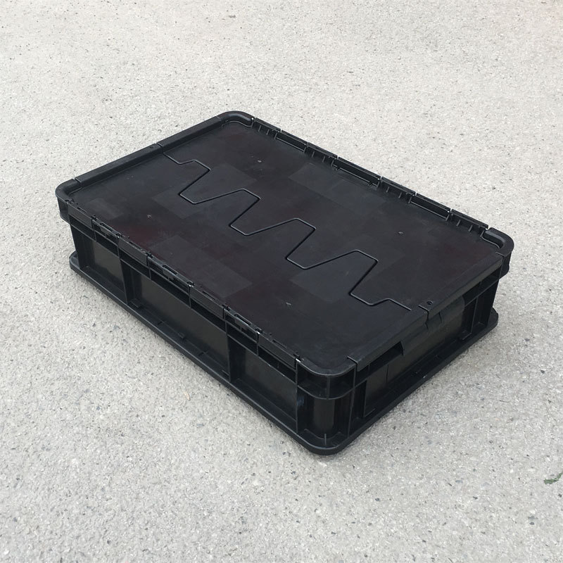 厂家直销 600*400*148 翻盖一体式 防静电周转箱 防尘静电物流箱