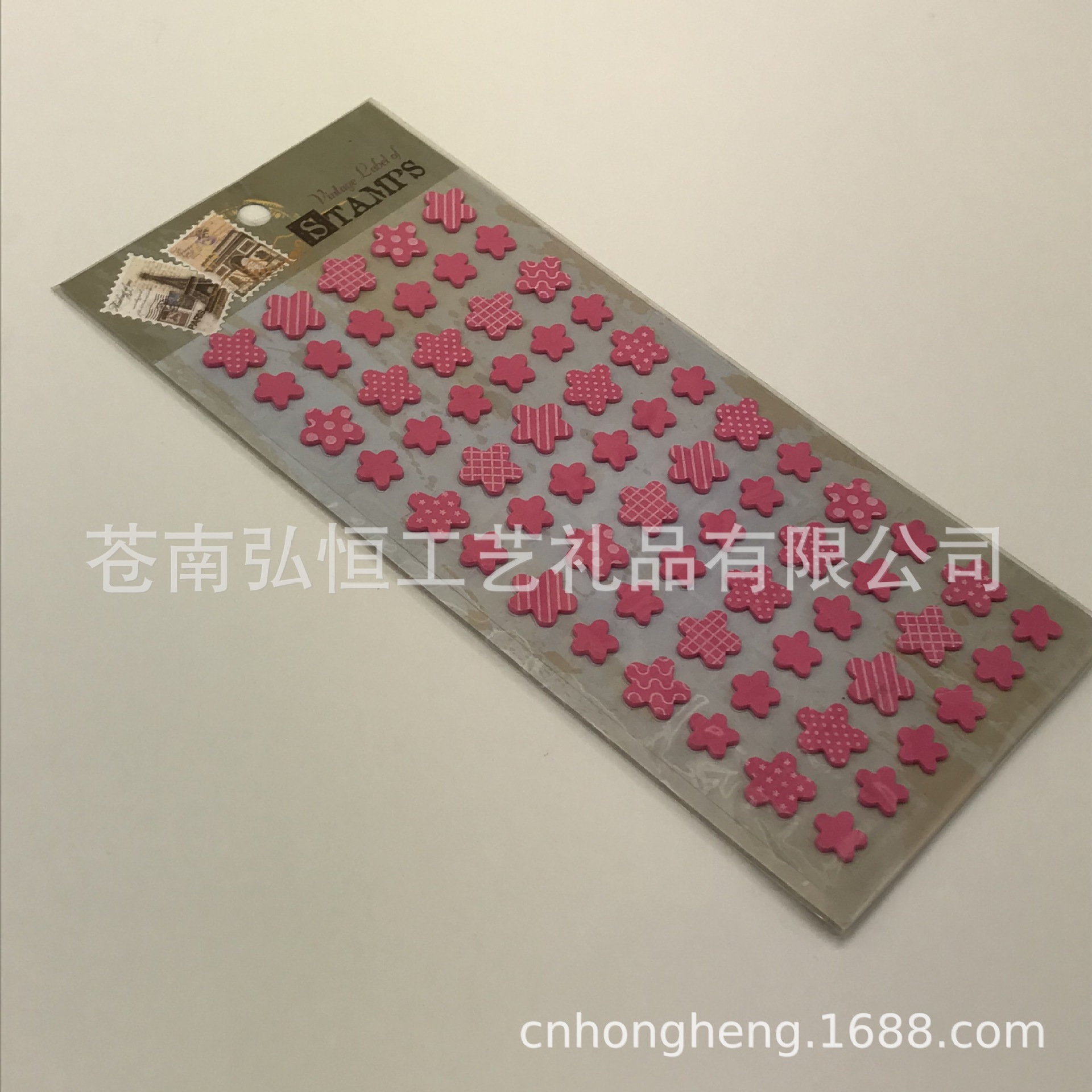 定制花朵EVA贴纸白色印刷贴纸