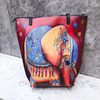 Retro ethnic purse one shoulder for mother and baby, shopping bag, storage system, fashionable shoulder bag, ethnic style