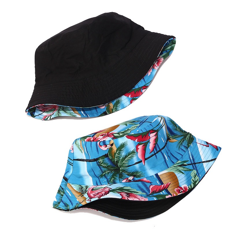 Women's Simple Style Flower Printing Flat Eaves Bucket Hat display picture 1