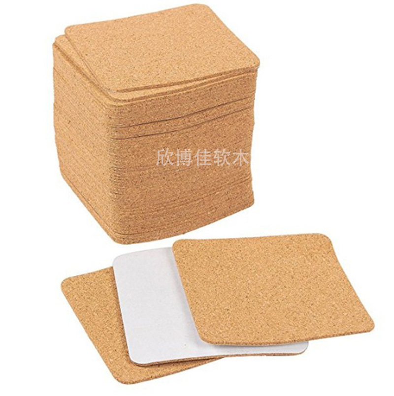 정사각형 96x1mm  코르크 칩  베이지