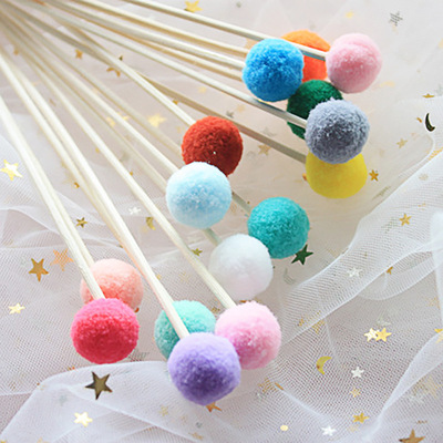 彩球香薰杆少女软妹ins风摆拍道具网店拍照背景彩色带杆球香薰条|ru