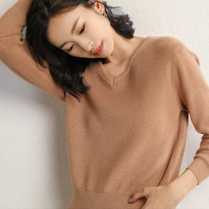 V-Neck Sweater new style striped short Pullover knitwear fit top bottoms women’s Korean elastic wholesale