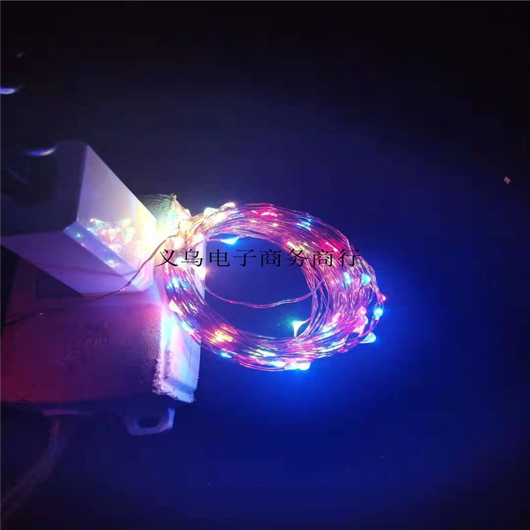 10米100灯USB铜线灯串仿发光真花圣诞节日婚庆布置装饰led铜线灯|ms