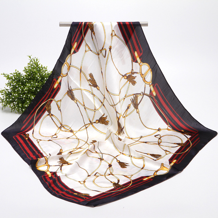 Sciarpa quadrata piccola in raso di seta stile coreano, 70 cm, semplice, versatile, professionale, foulard da collo per donna, hijab, turbante_voghion.com